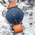thumbnail image 4 of LAVAREDO Watches for men Fashion Minimalist Men Watches Analog Ultra Thin Wristwatches with Leather Strap Gift for Men Father's Day Gift, 4 of 7