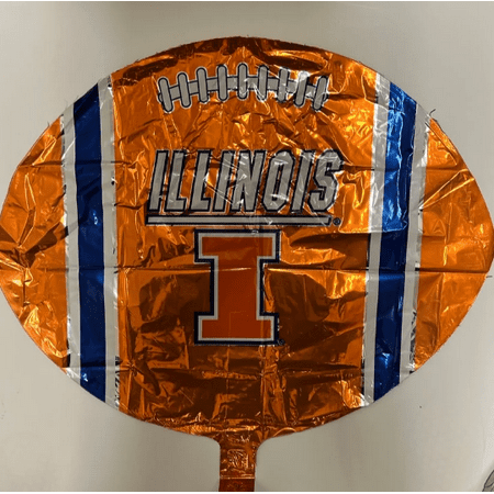 18" UNIVERITY OF ILLINOIS Football Balloon • Party Supplies Decorations Foil Mylar Balloon