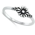 thumbnail image 4 of Simple Vintage Daisy Promise Love Ring .925 Sterling Silver Band Jewelry Female Male Unisex Size 9, 4 of 4
