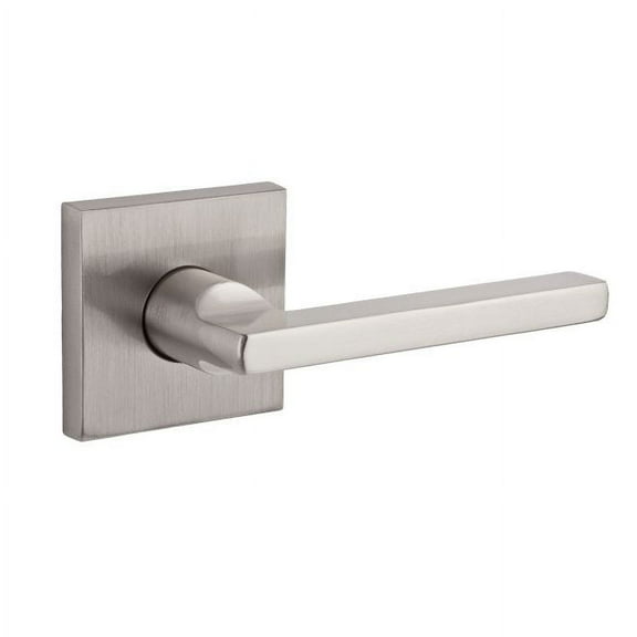 Baldwin Reserve PVSQUCSR150 Privacy Square Lever and Contemporary Square Rose Satin Nickel Finish