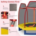 thumbnail image 5 of Infans 7FT Kids Trampoline with Safety Enclosure Net Spring Pad & Jumping Mat for Kids, 5 of 7