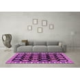 thumbnail image 3 of Ahgly Company Indoor Square Abstract Pink Modern Area Rugs, 5' Square, 3 of 4