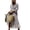 Grey Diamond, variant on Womens 2026 Shirt Dress Casual Lapel 3/4 Sleeve Button Down Split Belted Vacation Maxi Dress