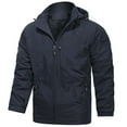 thumbnail image 1 of Mikilon Men's Autumn And Winter Plus Velvet Solid Color Zipper Pocket Warm Jackets, 1 of 6
