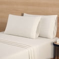 thumbnail image 3 of Mainstays Cotton Rich Extra Soft Jersey Bed Sheet Set, Queen, Ivory, 4 Pieces, 3 of 8