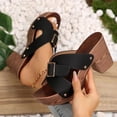 thumbnail image 2 of Hopeusnice High Heels Shoes for Women Non-Slip PU Materials Summer Shoes Breathable Block High Heel Women's High Heels Shoes Trendy Soft Open Toe Sandals Moisture-Wicking Elegant Shoes Black 36, 2 of 8
