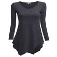 thumbnail image 1 of CHOK Tunique Longue à Manches Longues Col en V pour Femmes Robe T-Shirt, 1 of 3