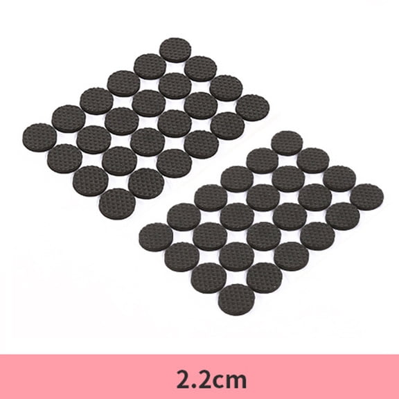 Topbathy 48Pcs Non Slip Floor Protector Pads for Furniture with Self Adhesive Black Rubber