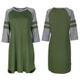 thumbnail image 5 of Valcatch Nightgowns for Women Sleepshirt Short Sleeve Pajama Shirt Soft Sleep Dress Striped Loungewear Nightshirt, 5 of 8