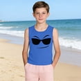 thumbnail image 5 of LIBRCLO Kids Tank Tops for Boys Size 10 Years Round Neck Quick Dry Athletic Undershirts Lightweight Fashion Prints Sleeveless T Shirts Blue, 5 of 6