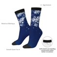 thumbnail image 4 of Vsdgher Christmas Blue Crew Socks for Men & Women, Breathable Casual Athletic Ankle Socks, 4 of 6
