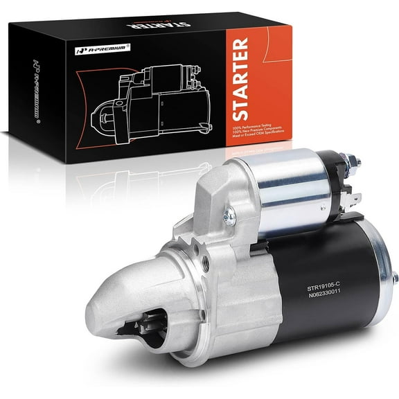 A-Premium Starter Motor Compatible with Mitsubishi Lancer 2008 2009 2010 2011, 2.0L, 12V 1.4kW 9-Teeth Clockwise, Replace# 1810A123, 91273460