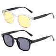 thumbnail image 4 of Retro Sunglasses for Womens Mens Square Thick Framed Shades Trendy Vintage Sun Glasses Black, 4 of 4