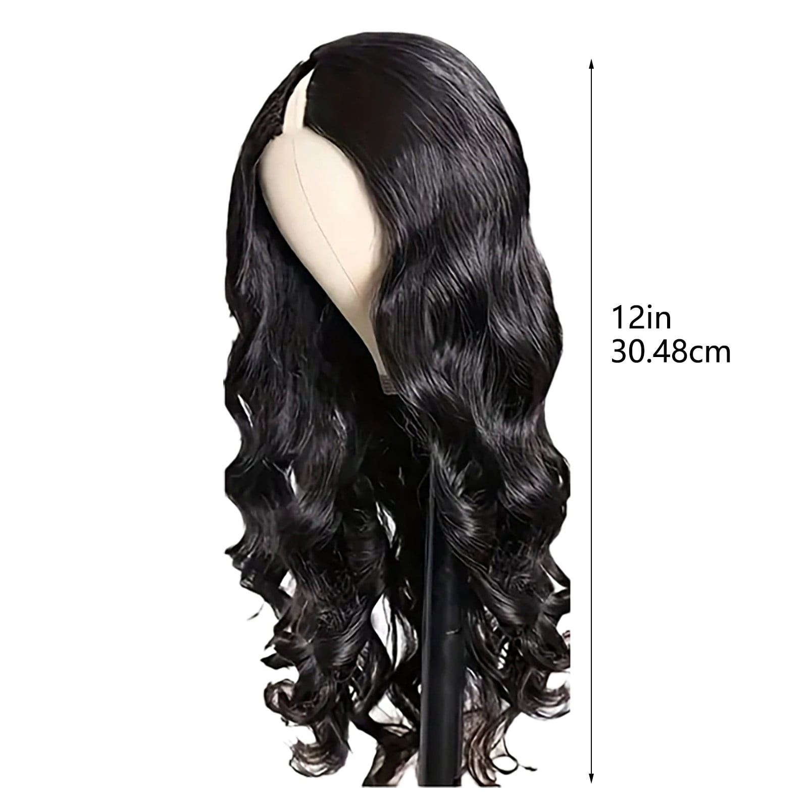Body V Part Wig Brazilian Human Hair Short Glueless Clip In Half Wig For Black Women No Sew In Beginner Friendly