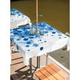 thumbnail image 2 of Outdoor Tablecloth with Umbrella Hole for Patio/Picnic/Party/Camping, Blue Gradient Waterproof Table Cloth Square Cover Washable, Abstract Polka Dots Vintage Modern Art (54"x 54"), 2 of 8