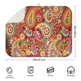 thumbnail image 2 of Oversized boho floral dish drying mat 18x24 Inch crafted from thick microfiber, designed for superior water absorption and durability, 2 of 4