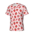 thumbnail image 5 of Vsdgher Strawberry Print Men's Dry Fit Mesh Athletic Shirts Moisture Wicking Tennis T-Shirt Tops, 5 of 9