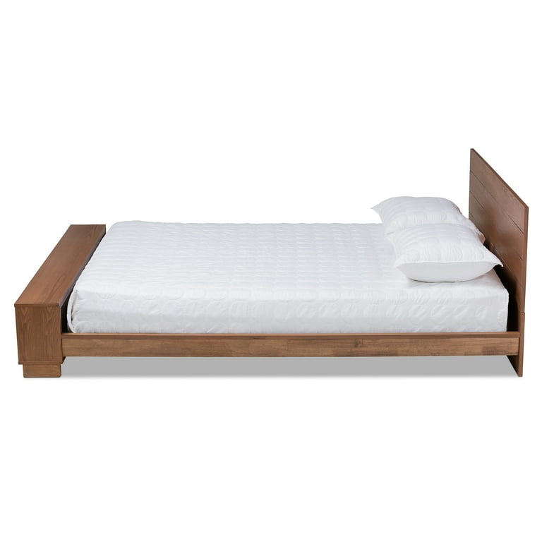 Baxton Studio Regina Modern Rustic Ash Walnut Brown Finished Wood King Size Platform Storage Bed with Built-In Shelves Baxton Studio Regina Modern Rustic Ash Walnut Brown Finished Wood King Size Platform Storage Bed with Built-In Shelves