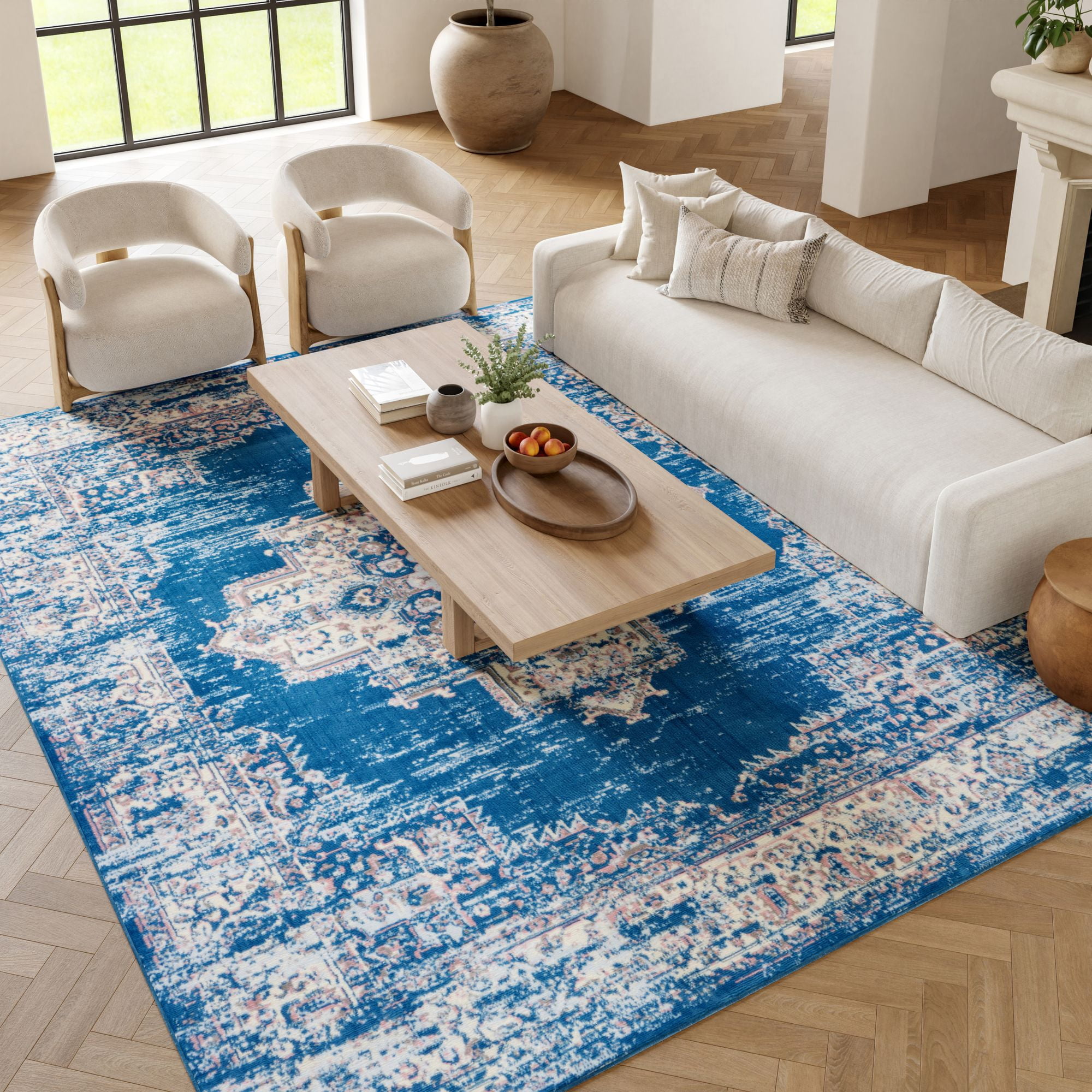Nourison Grafix GRF14 Indoor Area Rug - Blue 8'6" x 12'