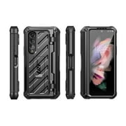 SUPCASE Unicorn Beetle Pro Series Case for Samsung Galaxy Z Fold 3 5G (2021), Full-Body Dual Layer Rugged Case with Built-in Screen Protector & Kickstand & S Pen Slot (Black)