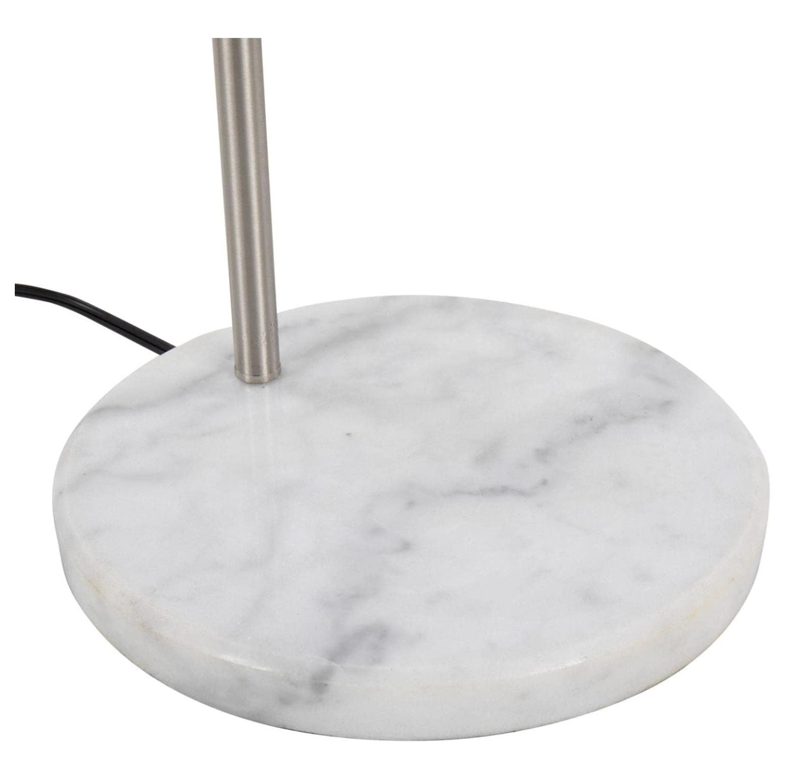 Marcel Floor Lamp, Floor Lamps for Living Room, Floor Lamp for Bedroom, Standing Lamp, Tall Lamp, Living Room Lamp, Bedroom Lamp, Corner Lamp White Marble, Nickel Metal, Frosted Glass, Clear Glass