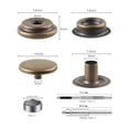 thumbnail image 4 of 50 Sets Press Studs Cap Button, Stainless Steel Snap Fasteners Kit with Hand Fixing Tools, Instant Metal Buttons No-Sew Clips Snap for Bags, Jeans, Clothes, Fabric, Leather Craft(Silver+Bronze), 4 of 8