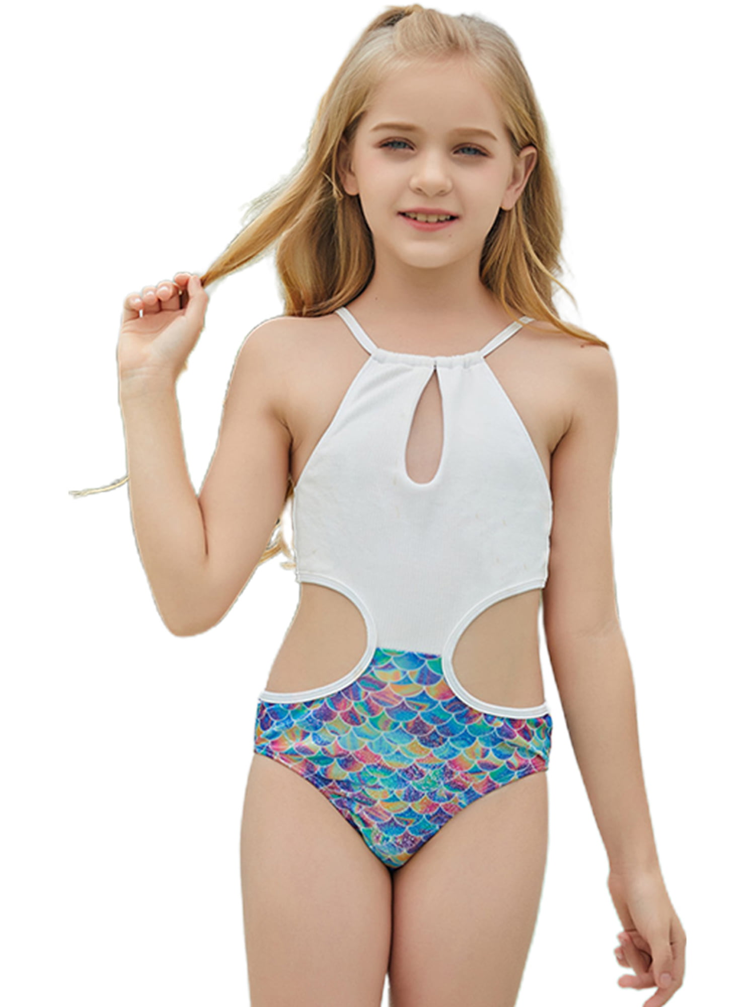 NWT Disney Baby Yoda Swimsuit Girl Size 2T-4T Toddler One Piece Swim Mandalorian 
