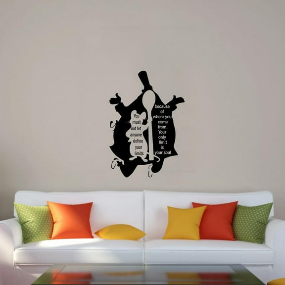 Define Your Limits Ratatouille Cartoon Character Cartoon Wall Sticker Art Decal for Girls Boys Room Bedroom Nursery Kindergarten Fun Home Decor Stickers Wall Art Vinyl Decoration Size (40x35 inch)
