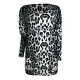 thumbnail image 5 of LEAVINGSUO Fall Winter V Neck Long Tops for Women, Womens Tops Clearance Women Casual Fashion V-Neck Leopard Print Pocket Blouse Long Sleeve Tops, 5 of 6