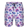 thumbnail image 3 of Pofeuu crystal Skull record lips Prin Men's Swim Trunks Quick Dry Bathing Suit Swimming Board Shorts Mesh Lining Beach Swimwear-Medium, 3 of 6
