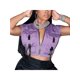 thumbnail image 2 of Sunloudy - Chaleco informal sin mangas para mujer, a la moda, con hebilla de color sólido, bolsillo, ombligo expuesto Sunloudy S M L XL, 2 of 7