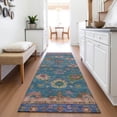thumbnail image 4 of Dalyn Rugs Machine Washable Indoor/Outdoor Chantille ACN2046 Teal 2'3" x 7'6" Runner Rug, 4 of 7