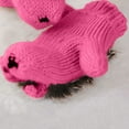 thumbnail image 5 of Clearance! Fdelink Women's Knitted Warm Cartoon Hedgehog Winter Cotton Thick Gloves, Adult Hat (Hot Pink), 5 of 6
