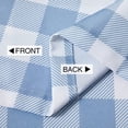 thumbnail image 5 of Shininglove Light Blue Tier Curtains, Buffalo Check Room Darkening Short Curtains for Cafe, 2 Panels, 28"x30", 5 of 6