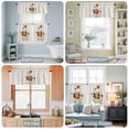 thumbnail image 3 of Kitchen Window Curtains Valance and Tier Set, Farm Cattle Sheep Chicken Rod Pocket Tier Curtains and Valance 3 Piece Set, Farmhouse Animal Retro Window Treatment for Bedroom Living Room, 3 of 9