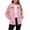 Pink, variant on Full Zip Coat for Women Long Sleeve Double-sided Velvet Short Fleece Jacket Loose Warm Outerwear With Pockets