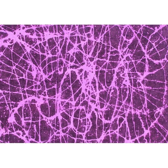 Ahgly Company Indoor Rectangle Abstract Pink Modern Area Rugs, 2' x 3'