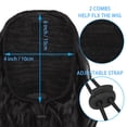 thumbnail image 5 of SHCKE Long Curly Ponytail Hair Extension 24” Drawstring Ponytail Comb Clip in Hair Extensions Synthetic Ponytail Hair Pieces for Women Black, 5 of 6