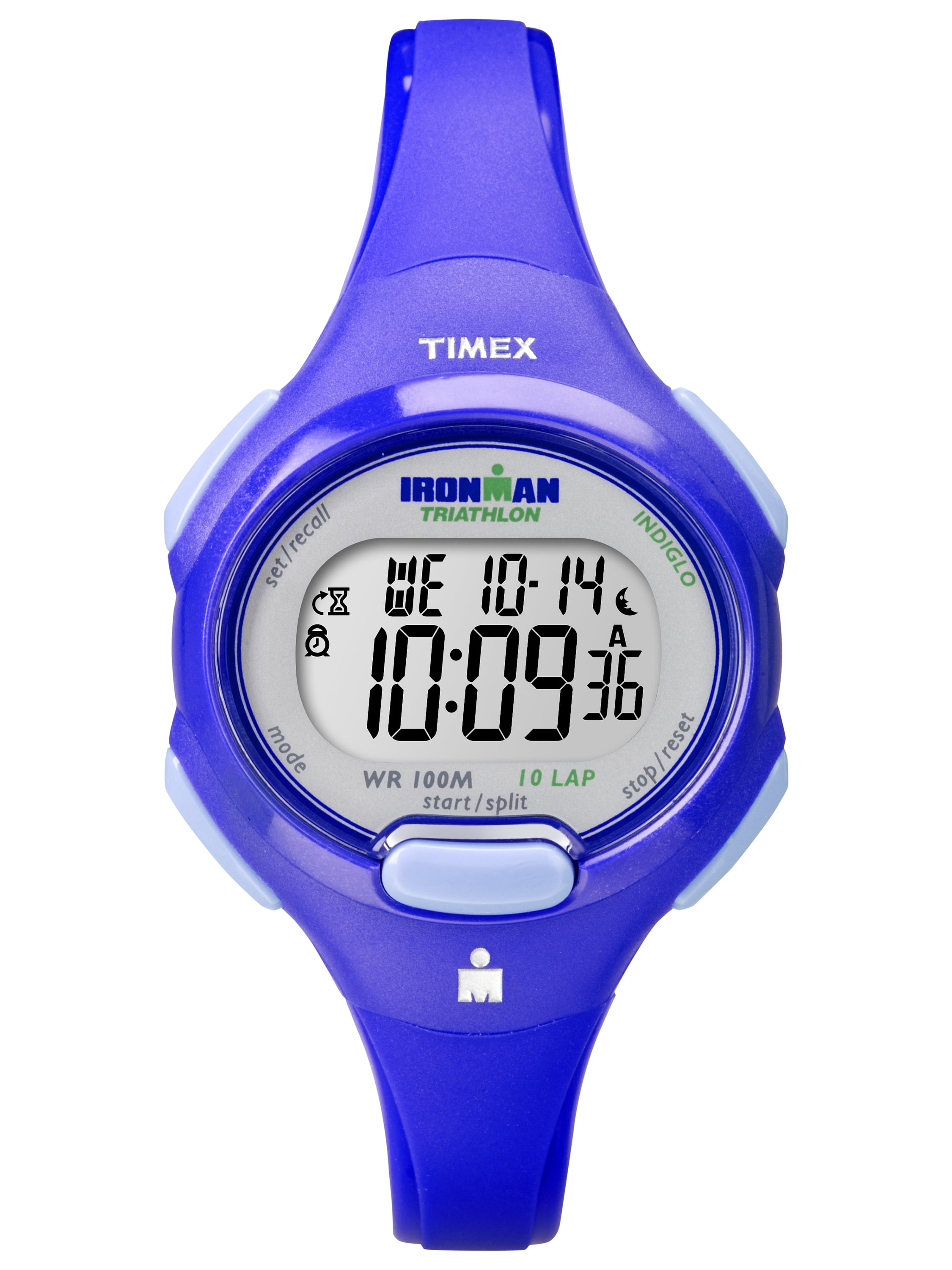 Timex - Timex Women's Ironman Essential 10 Mid-Size Blue Resin Strap Watch - Walmart.com
