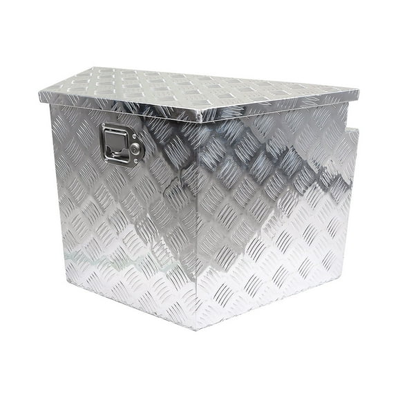 LABLT 29" Tool Box for Straight-Tongue Trailer Silver Diamond Plate Aluminum