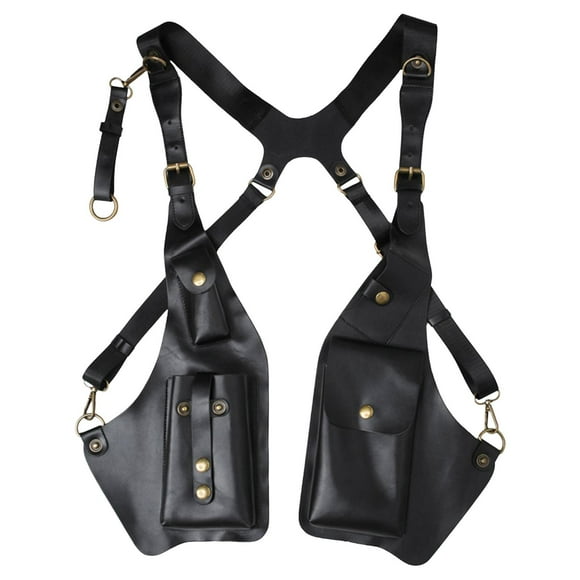 Yinanstore Steampunk Shoulder Harness Bag Hidden Underarm Shoulder Bag Trendy Practical Wallet Purse Pouch Wallet Holster Bag for Hiking