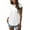White, variant on Summer Polyester Short Sleeve Crewneck Spandex T Shirts for Women Red Fashion Solid Color Crew Neck Ladies Round Ruffle Shirt XXL