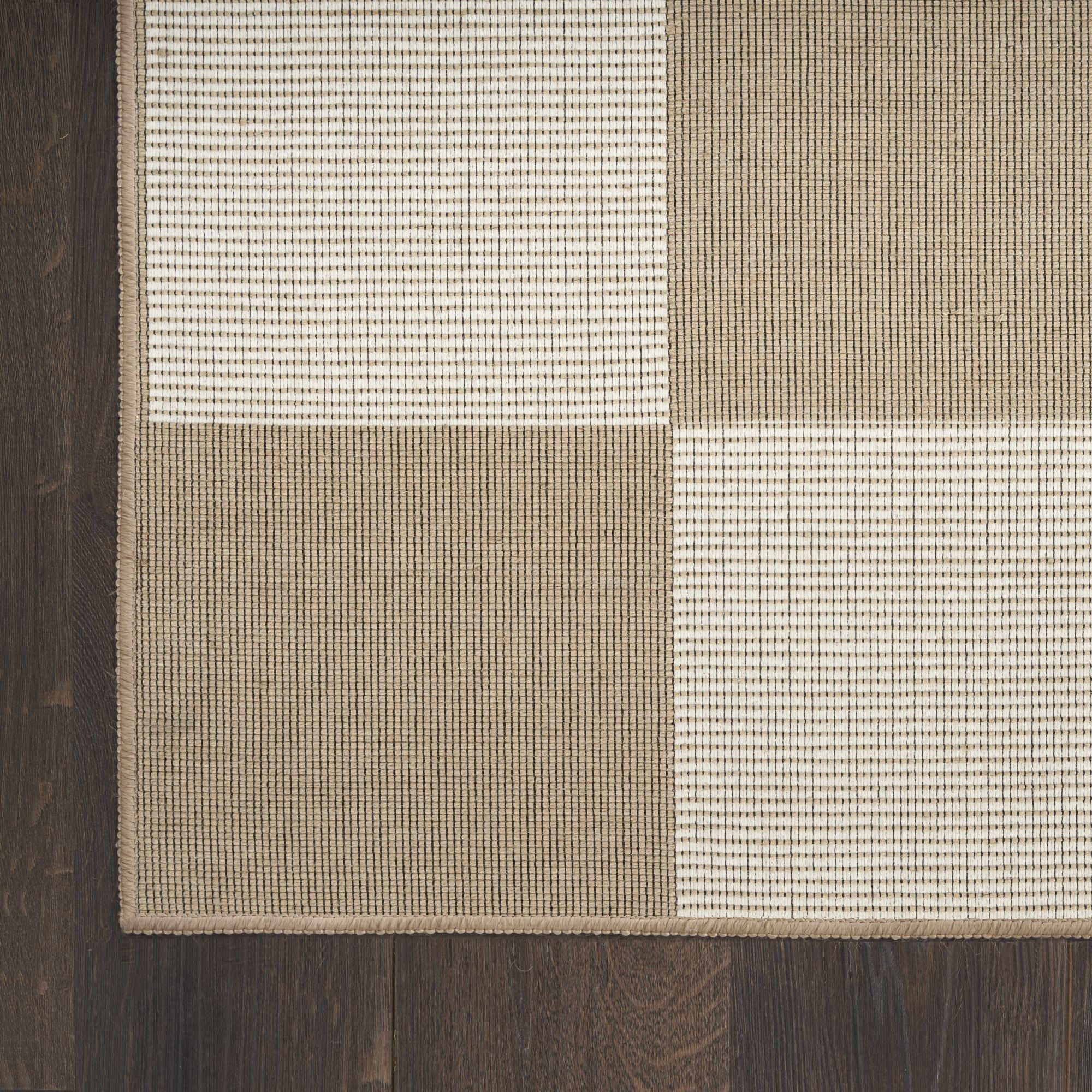 Nourison Washable Modern Jute 5'3" x 7'3" Natural Ivory Modern Indoor Non-Slip Flatweave Rug