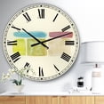 thumbnail image 2 of Designart Oversized Multicolor Analog Round Mid-Century Modern Wall Clocks, CLM25250-C23, 2 of 3