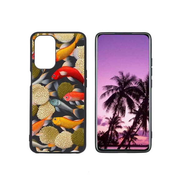 Compatible with OnePlus Nord N200 5G Phone Case, Japanese-Style-Koi-fish-3 Case Silicone Protective for Teen Girl Boy Case for OnePlus Nord N200 5G