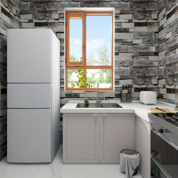 GYTY Retro Brick & Stone Peel-and-Stick Wallpaper - Waterproof, Easy Clean for Kitchen Cabinets, Tables & Chairs - DIY Home Decor
