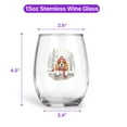 thumbnail image 5 of Playful Cavalier King Charles Spaniel Welcomes Winter Snowy Day with Cardinal Bird 15oz Stemless Wine Glass Mug Dog Lover Gifts Wine Glasses Cup - 2017, 5 of 5