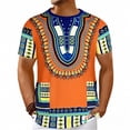 thumbnail image 4 of Short Sleeve T Shirts For Men Pattern Print Casual Loose Crew Neck Short Sleeve T Shirt Comfortable 2026 Spring Summer Fall Work Tee Pullover Outfits Orange XXXL, 4 of 4