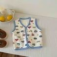 thumbnail image 2 of lnmuld Cute Sweaters Baby Girl Boy Vest Fall Winter Clothes Thick Warm Small Vest Sleeveless V Neck Outerwear Kids Size:6-12 Months, 2 of 4