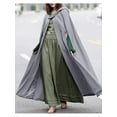 thumbnail image 4 of Nituyy Women Long Cape Warm Wool Hooded Cloak Jacket Windproof Poncho Coat Cardigan, 4 of 6